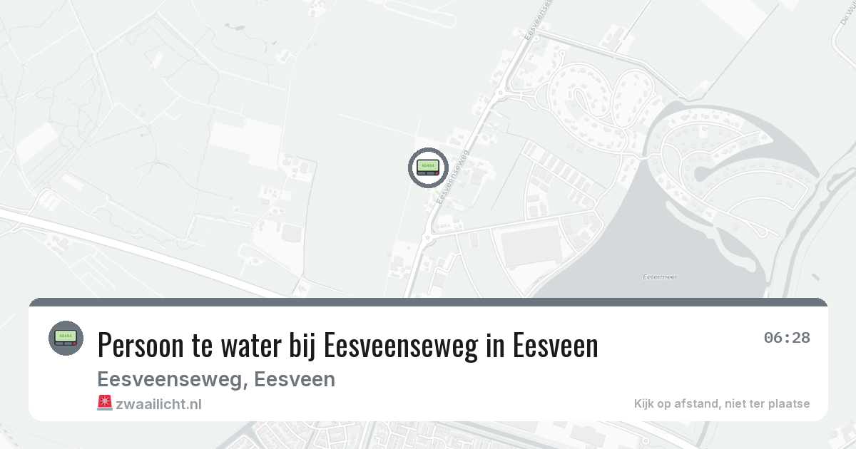 Persoon te water bij Eesveenseweg in Eesveen — 4 feb 2026