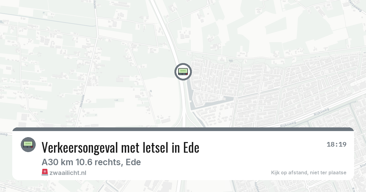 Verkeersongeval met letsel in Ede — 10 aug 2026