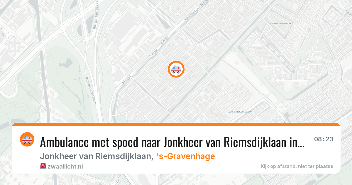 Ambulance met spoed naar Jonkheer van Riemsdijklaan in 's-Gravenhage — 7 mrt 2026