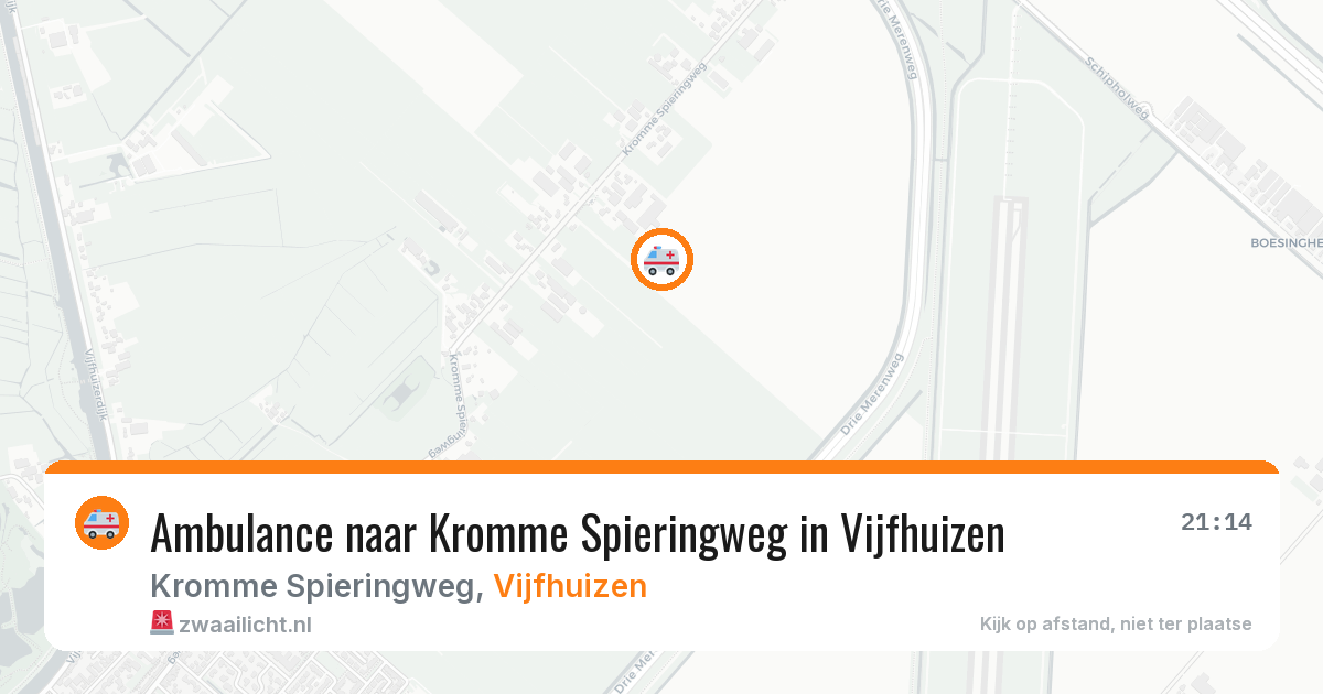 Ambulance naar Kromme Spieringweg in Vijfhuizen — 22 jun 2026