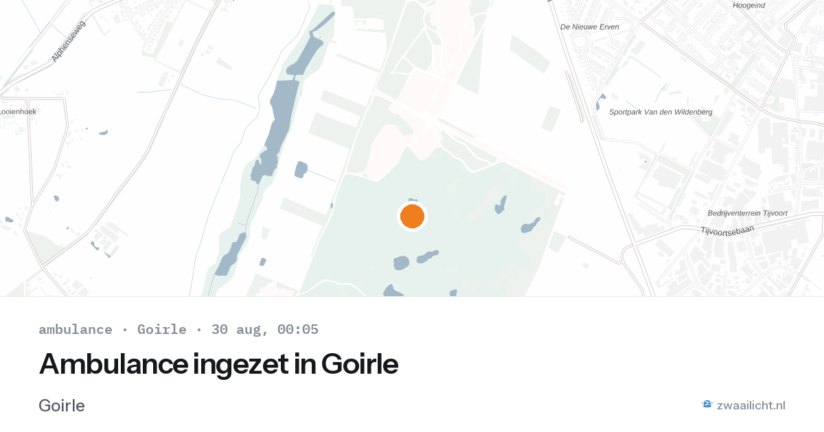 Ambulance ingezet in Goirle — 29 aug 2026