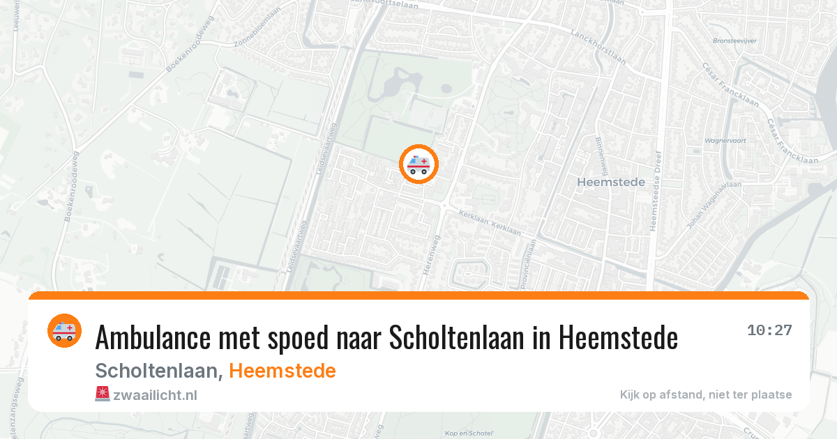 Ambulance met spoed naar Scholtenlaan in Heemstede — 16 jul 2026