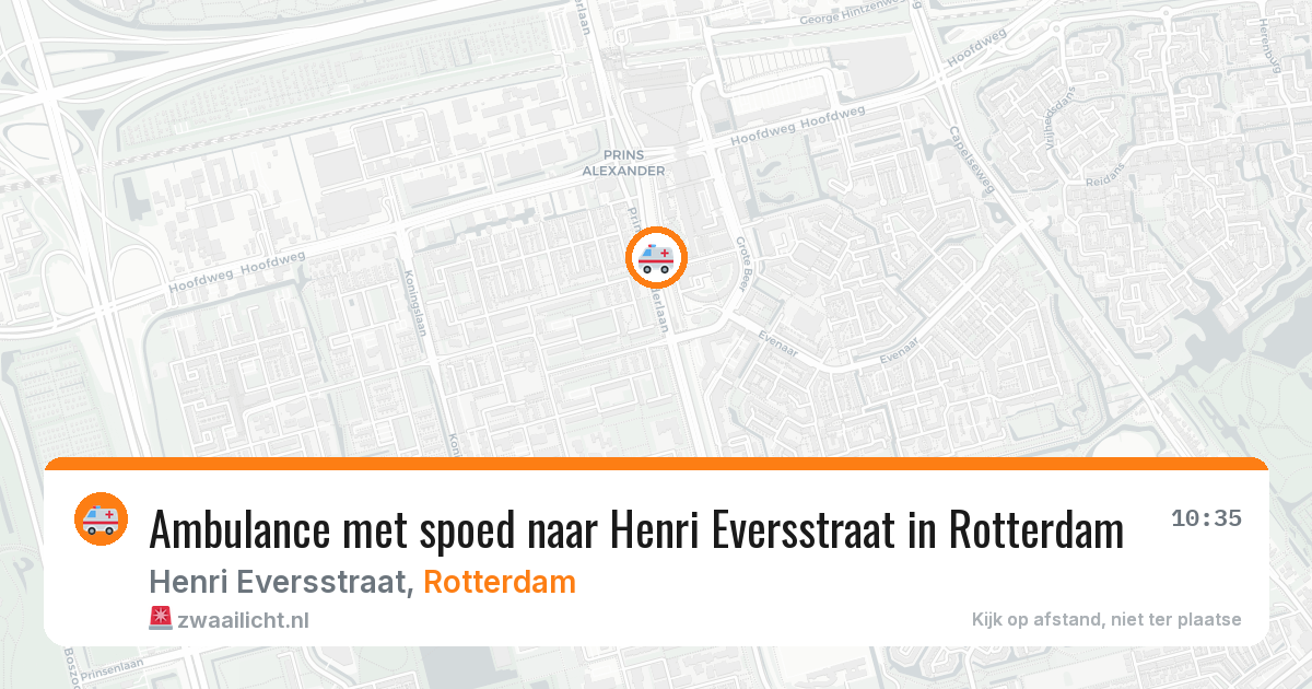 Ambulance met spoed naar Henri Eversstraat in Rotterdam — 26 jun 2026