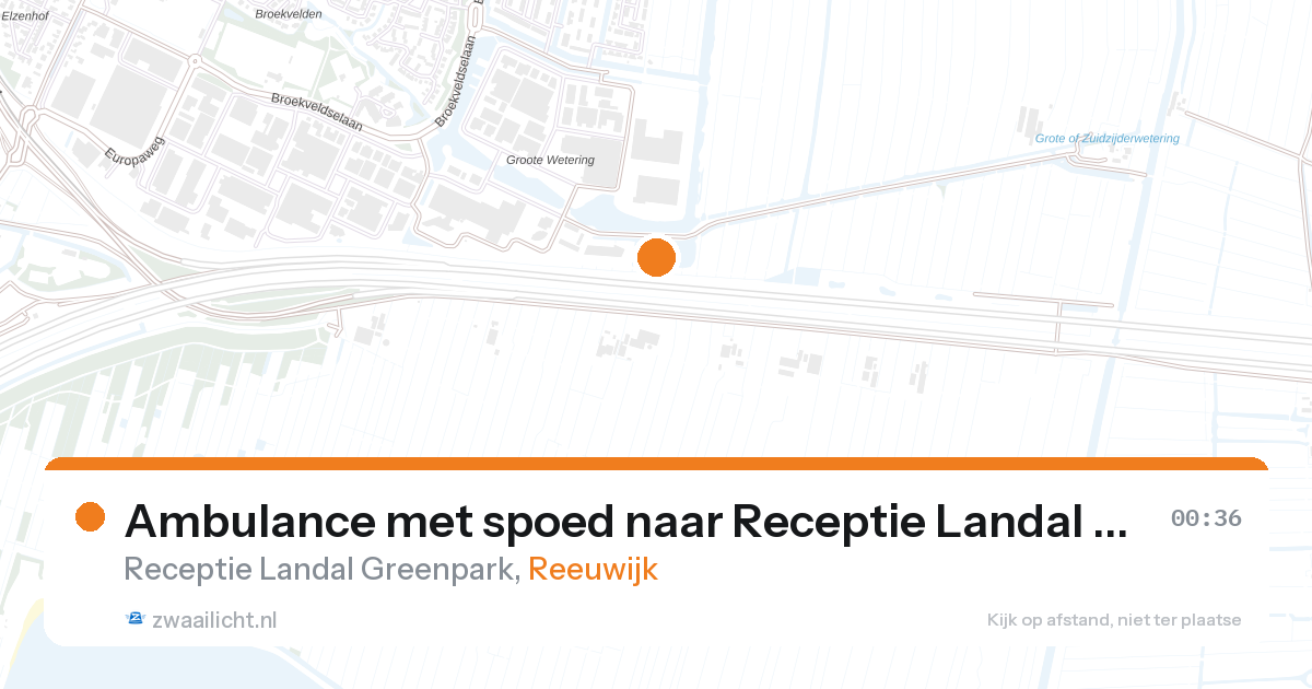 Ambulance met spoed naar Receptie Landal Greenpark in Reeuwijk — 27 aug 2026
