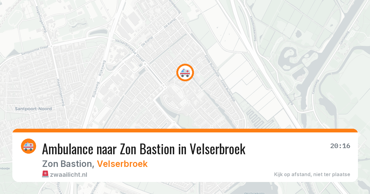 Ambulance naar Zon Bastion in Velserbroek — 25 mrt 2026