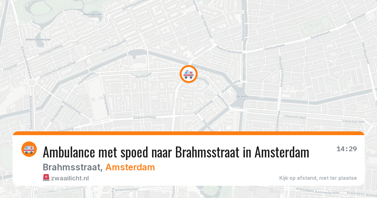 Ambulance met spoed naar Brahmsstraat in Amsterdam — 27 jul 2026
