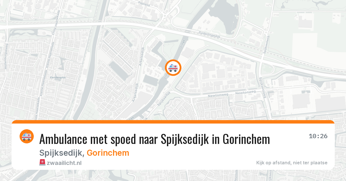 Ambulance met spoed naar Spijksedijk in Gorinchem — 21 jul 2026