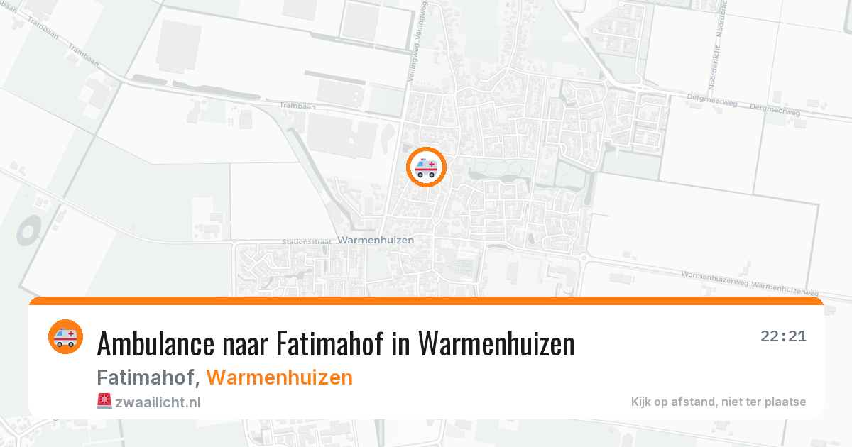 Ambulance naar Fatimahof in Warmenhuizen — 27 jul 2026