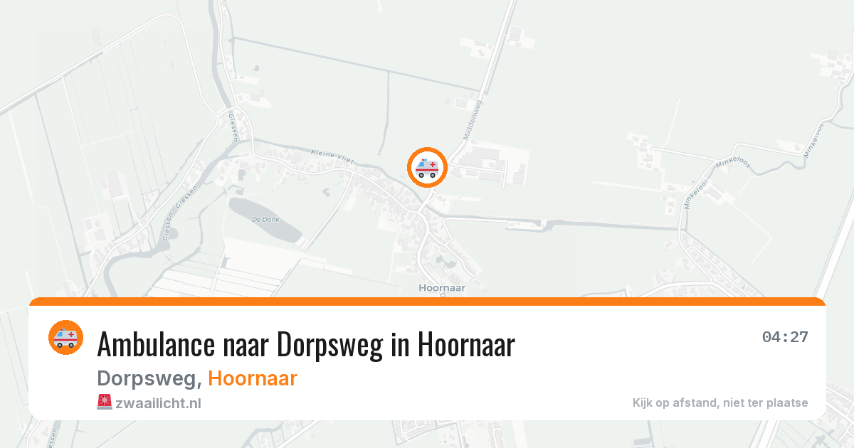 Ambulance naar Dorpsweg in Hoornaar — 27 mrt 2026