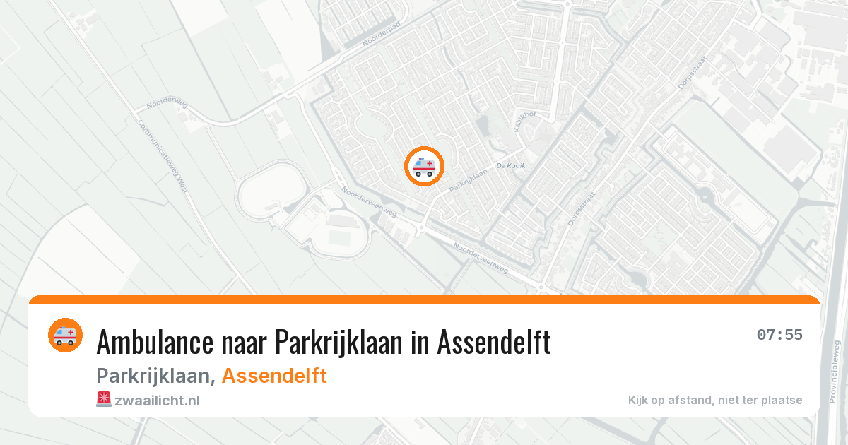 Ambulance naar Parkrijklaan in Assendelft — 24 jul 2026