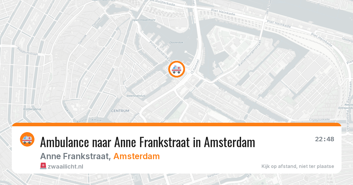 Ambulance naar Anne Frankstraat in Amsterdam — 6 apr 2026