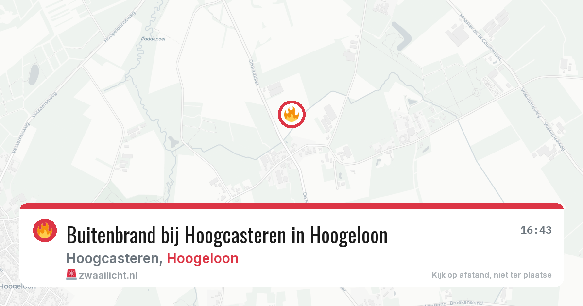 Buitenbrand bij Hoogcasteren in Hoogeloon — 7 apr 2026