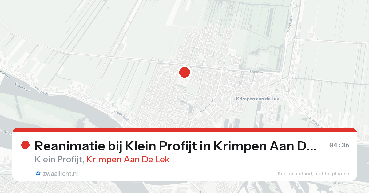 Reanimatie bij Klein Profijt in Krimpen Aan De Lek — 31 jan 2026