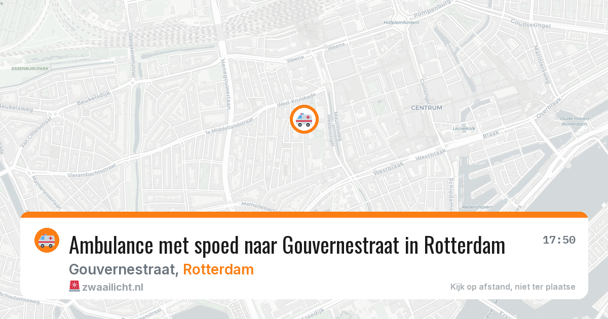Ambulance met spoed naar Gouvernestraat in Rotterdam — 4 apr 2026