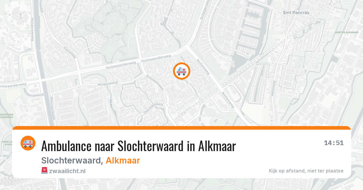 Ambulance naar Slochterwaard in Alkmaar — 25 apr 2026