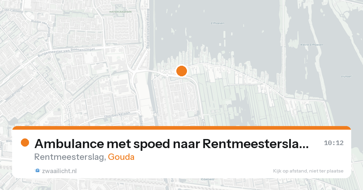 Ambulance met spoed naar Rentmeesterslag in Gouda — 24 aug 2026