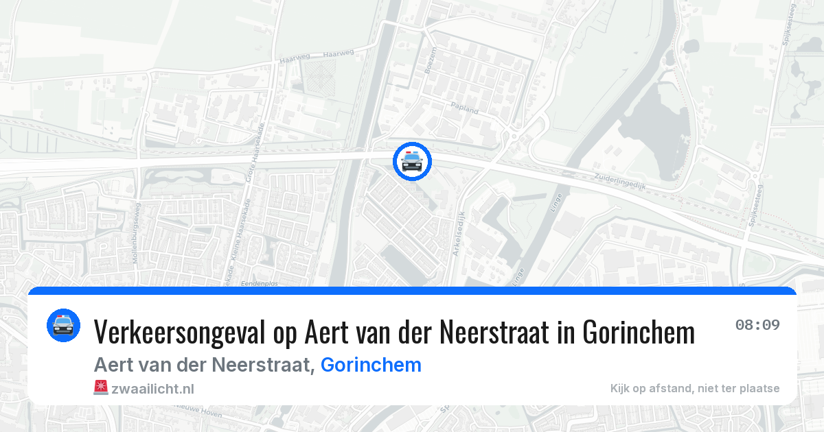 Verkeersongeval op Aert van der Neerstraat in Gorinchem — 18 mrt 2026