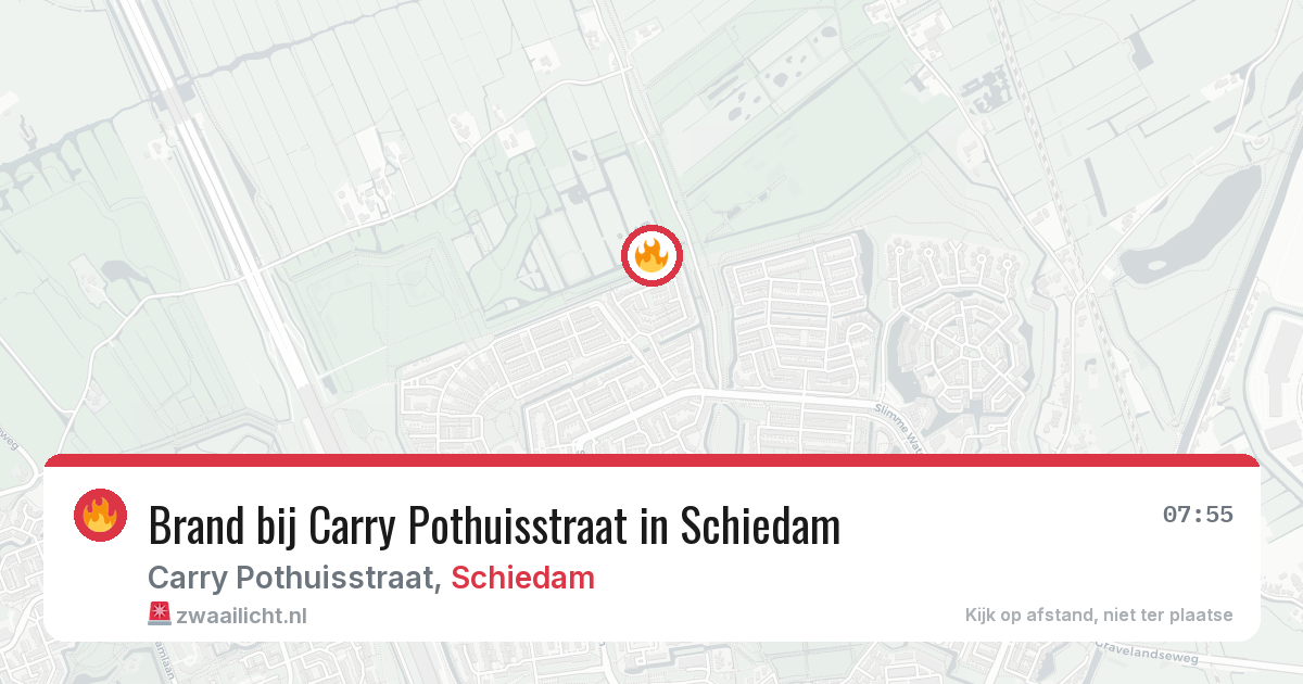 Brand bij Carry Pothuisstraat in Schiedam — 20 jun 2026