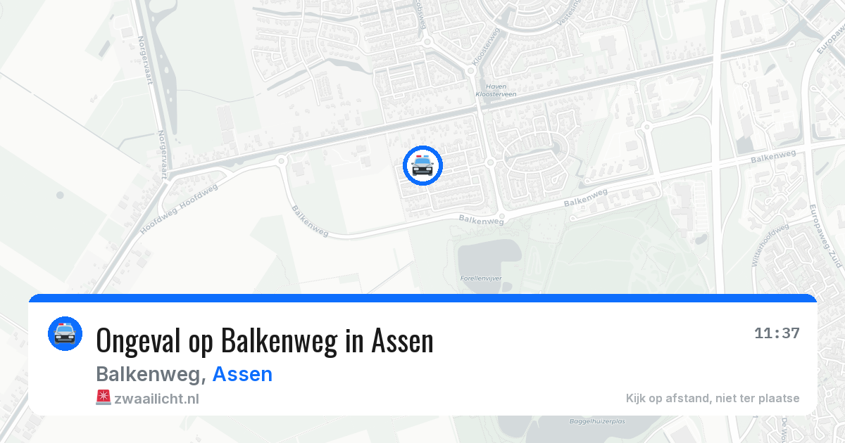 Ongeval op Balkenweg in Assen — 12 jun 2026