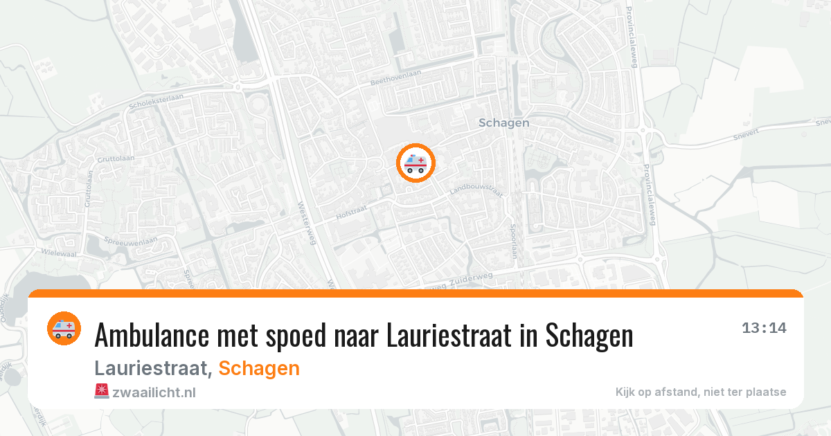 Ambulance met spoed naar Lauriestraat in Schagen — 18 jan 2026