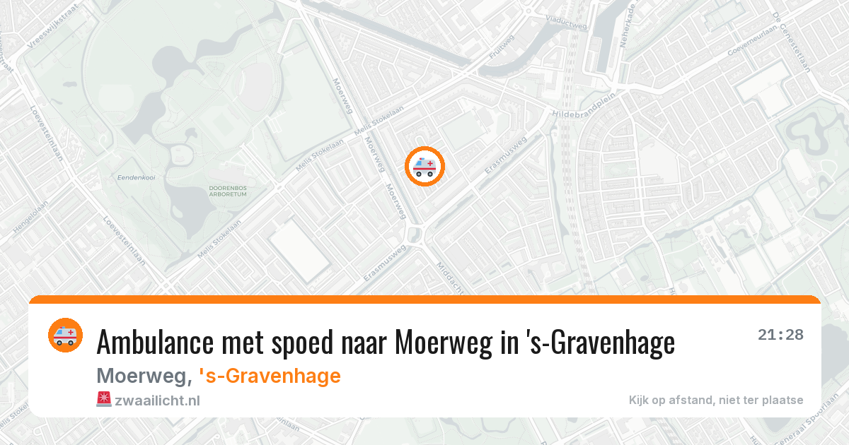 Ambulance met spoed naar Moerweg in 's-Gravenhage — 18 mei 2026