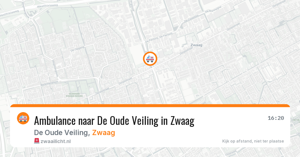 Ambulance naar De Oude Veiling in Zwaag — 3 apr 2026