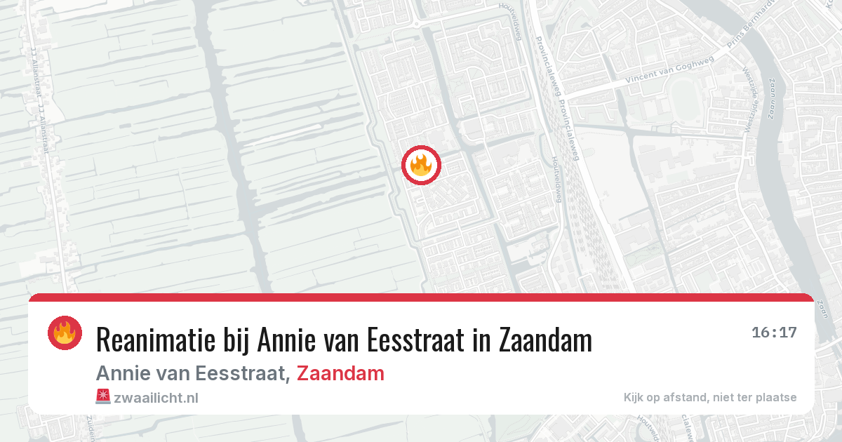 Reanimatie bij Annie van Eesstraat in Zaandam — 18 jan 2026