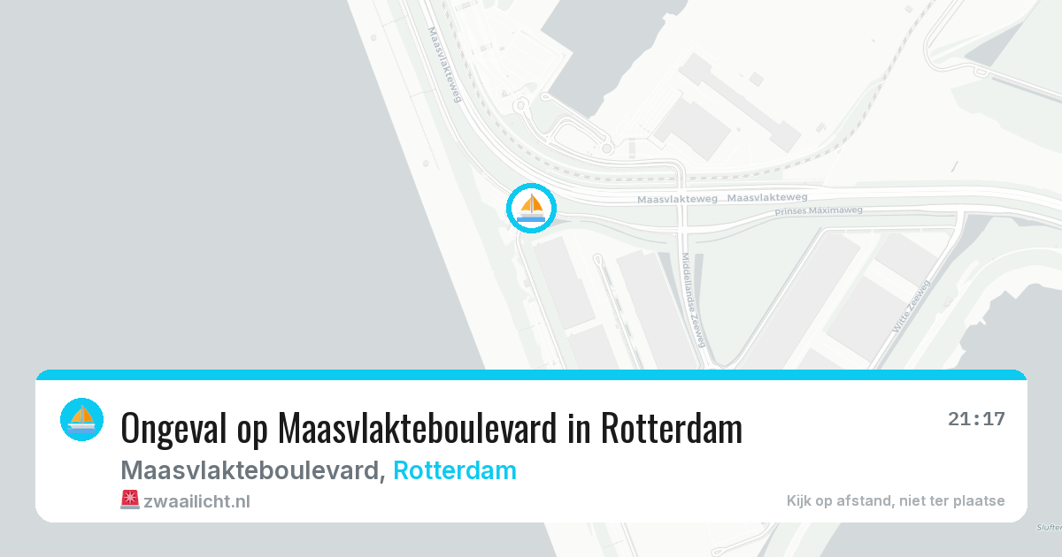 Ongeval op Maasvlakteboulevard in Rotterdam — 9 aug 2026