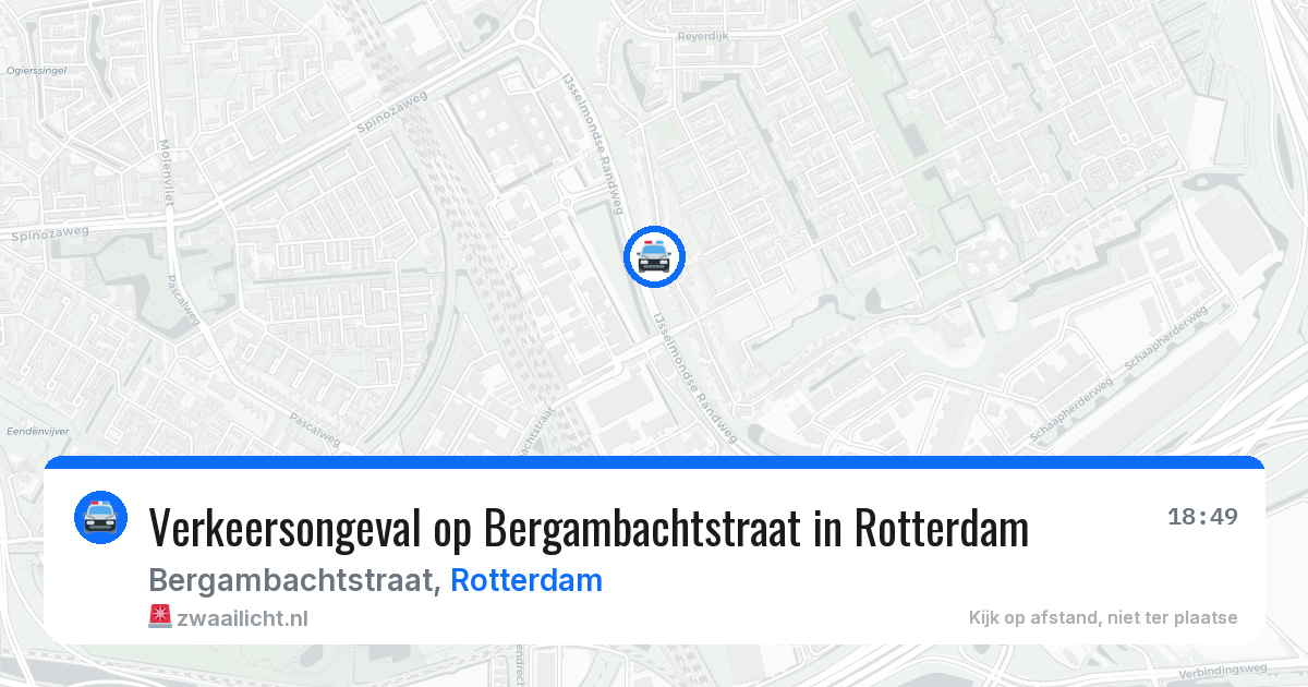 Verkeersongeval op Bergambachtstraat in Rotterdam — 21 jun 2026