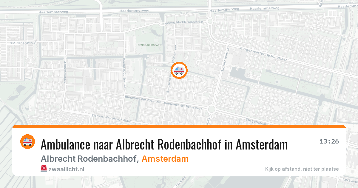 Ambulance naar Albrecht Rodenbachhof in Amsterdam — 27 mei 2026