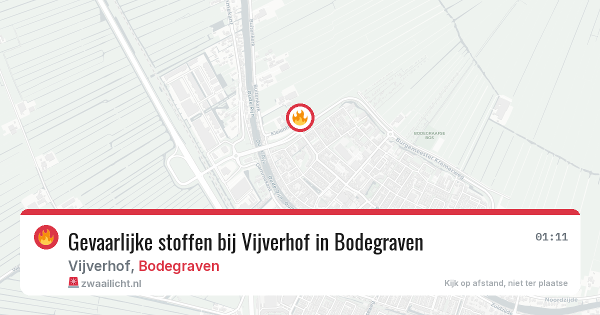Gevaarlijke stoffen bij Vijverhof in Bodegraven — 7 jun 2026