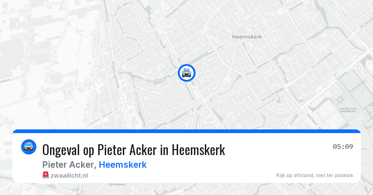 Ongeval op Pieter Acker in Heemskerk — 12 apr 2026