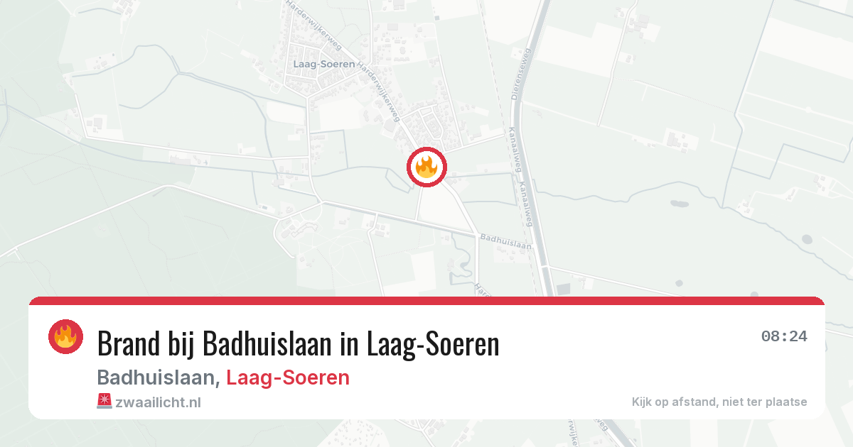 Brand bij Badhuislaan in Laag-Soeren — 21 jun 2026