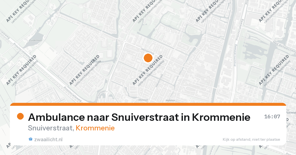 Ambulance naar Snuiverstraat in Krommenie — 26 aug 2026