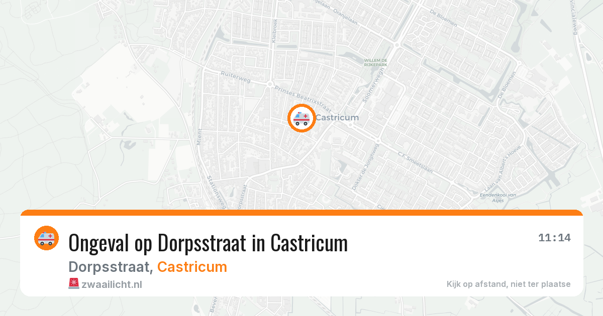 Ongeval op Dorpsstraat in Castricum — 2 mei 2026