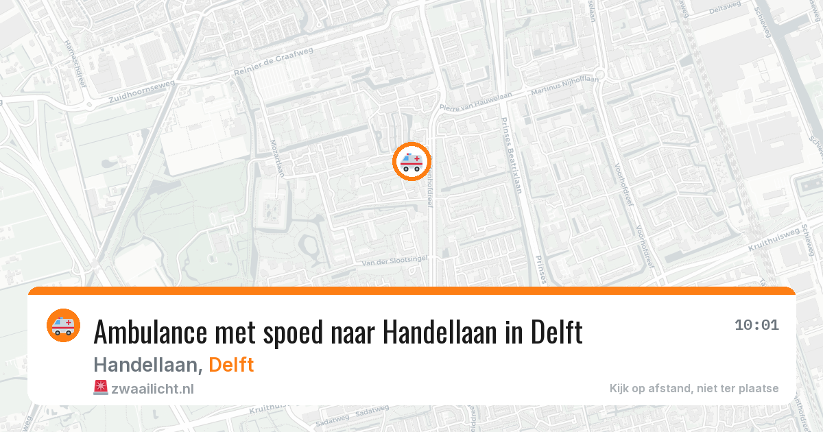 Ambulance met spoed naar Handellaan in Delft — 12 jun 2026