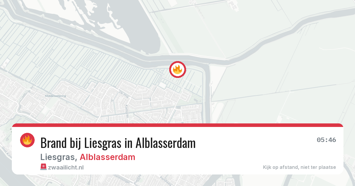 Brand bij Liesgras in Alblasserdam — 7 jul 2026