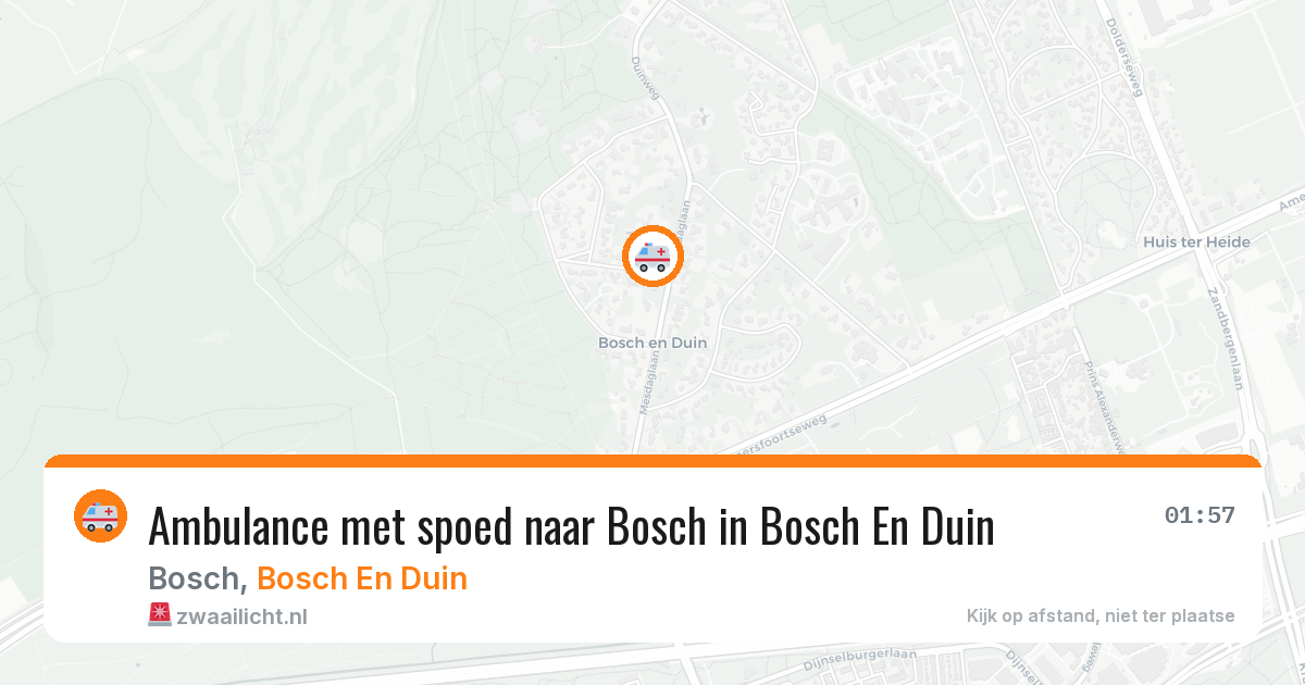 Ambulance met spoed naar Bosch in Bosch En Duin — 4 aug 2026