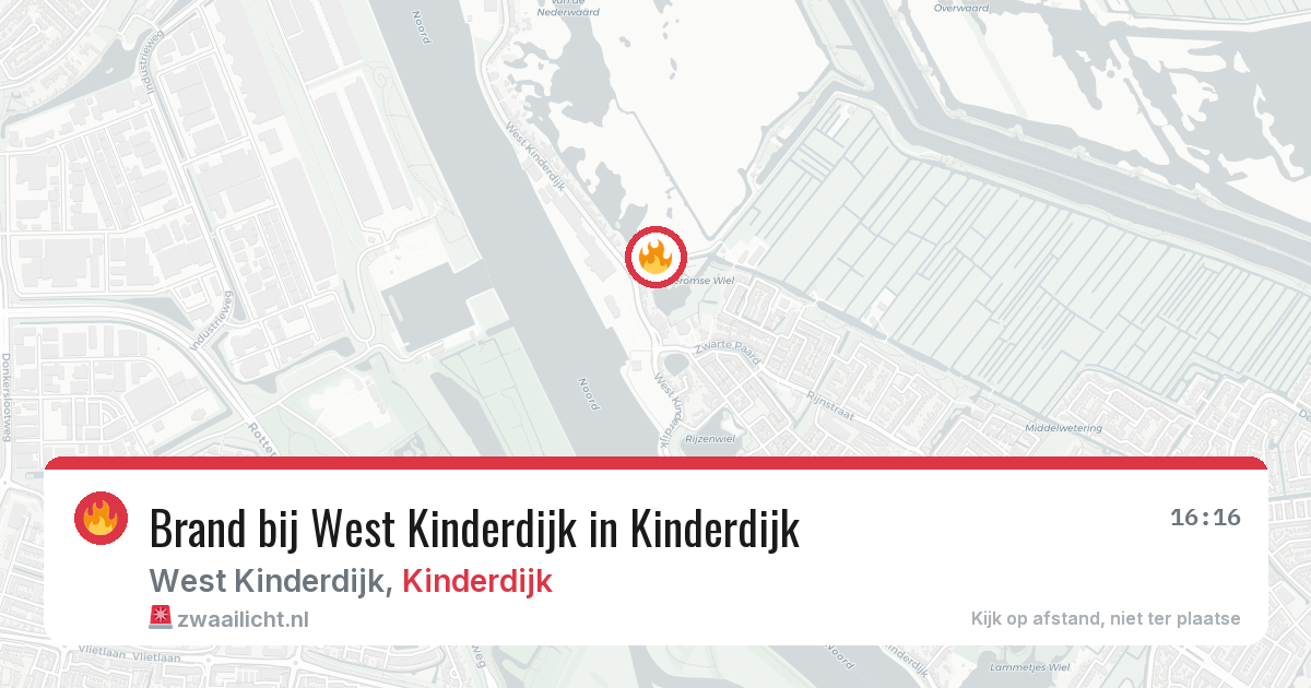 Brand bij West Kinderdijk in Kinderdijk — 5 mei 2026