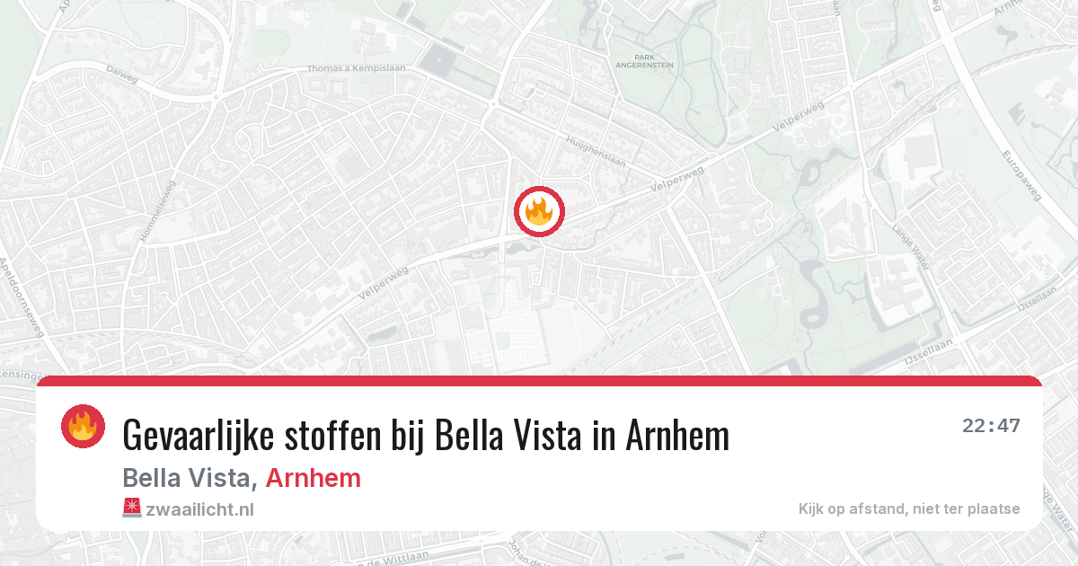 Gevaarlijke stoffen bij Bella Vista in Arnhem — 3 aug 2026