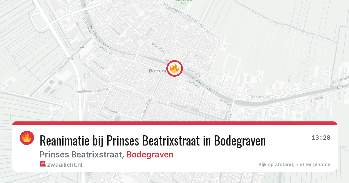 Reanimatie bij Prinses Beatrixstraat in Bodegraven — 9 feb 2026