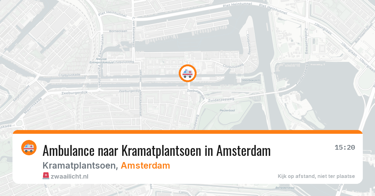 Ambulance naar Kramatplantsoen in Amsterdam — 10 aug 2026