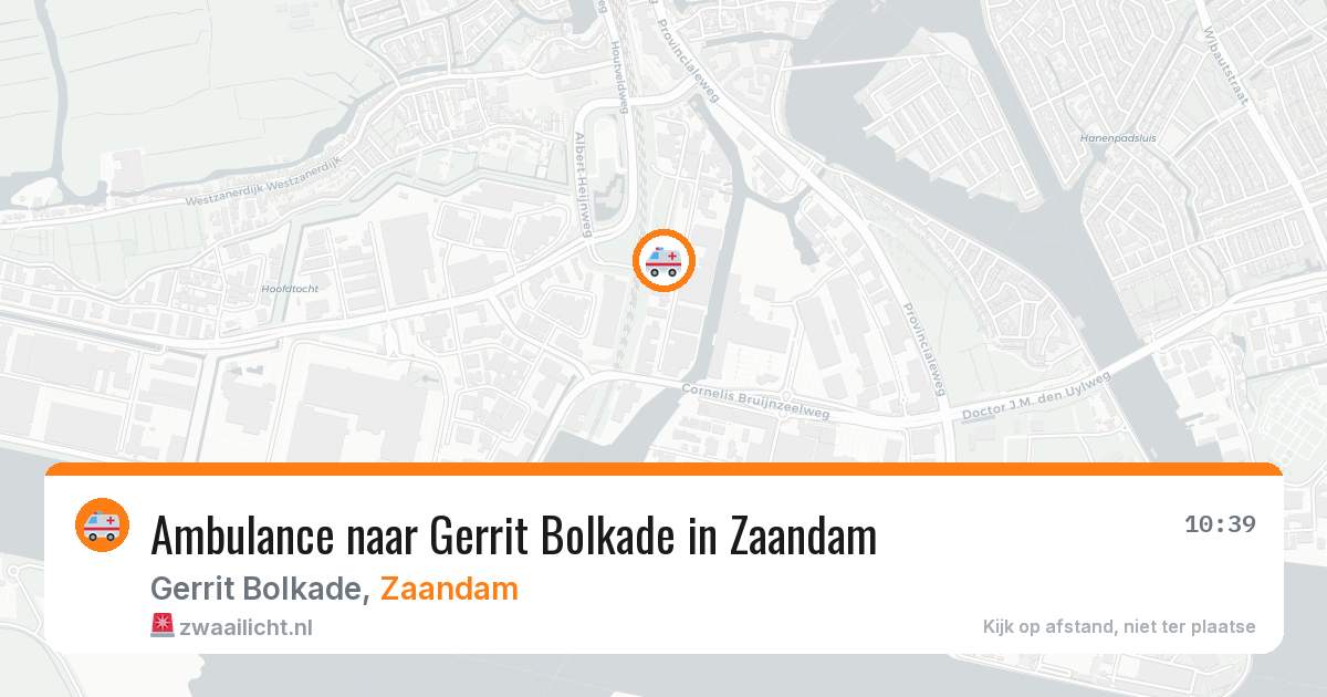 Ambulance naar Gerrit Bolkade in Zaandam — 2 aug 2026