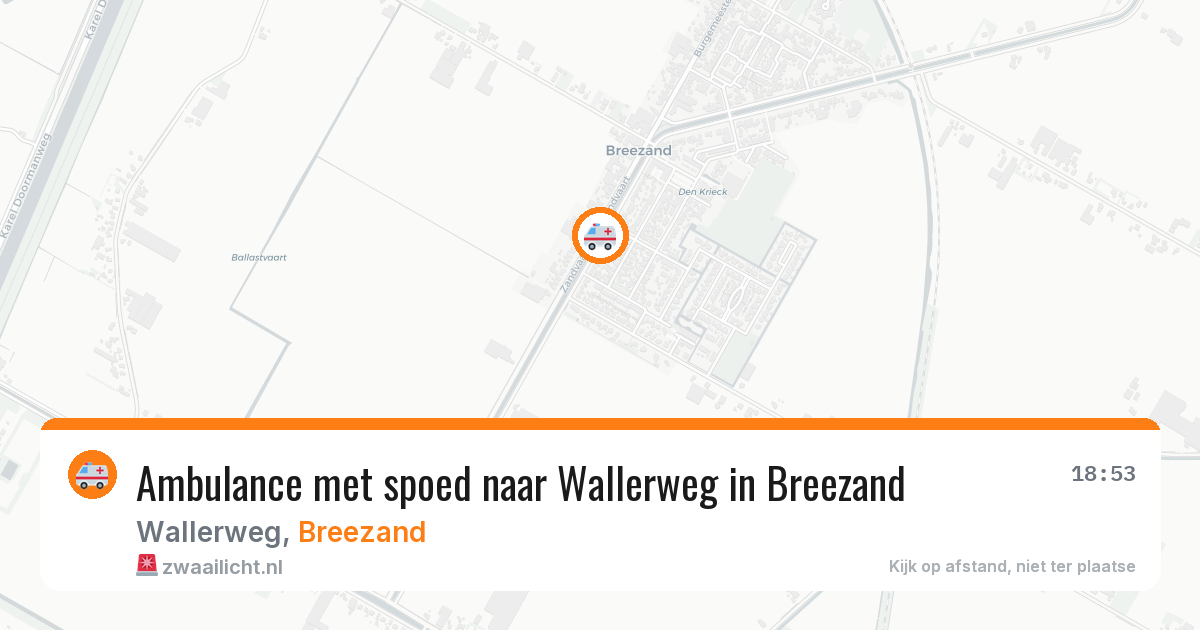 Ambulance met spoed naar Wallerweg in Breezand — 7 aug 2026