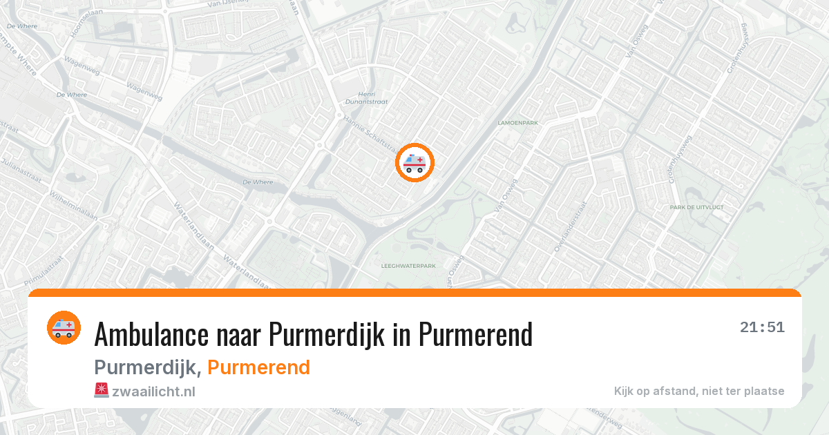 Ambulance naar Purmerdijk in Purmerend — 7 apr 2026