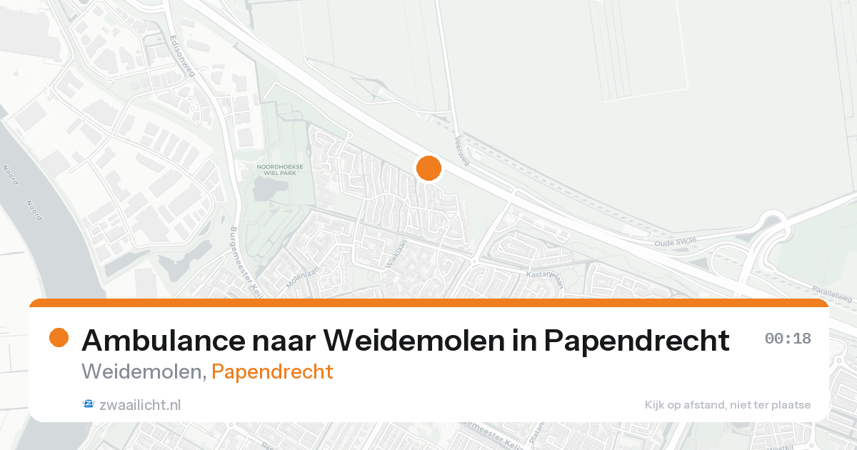 Ambulance naar Weidemolen in Papendrecht — 22 aug 2026