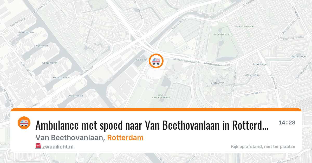 Ambulance met spoed naar Van Beethovanlaan in Rotterdam — 27 jun 2026