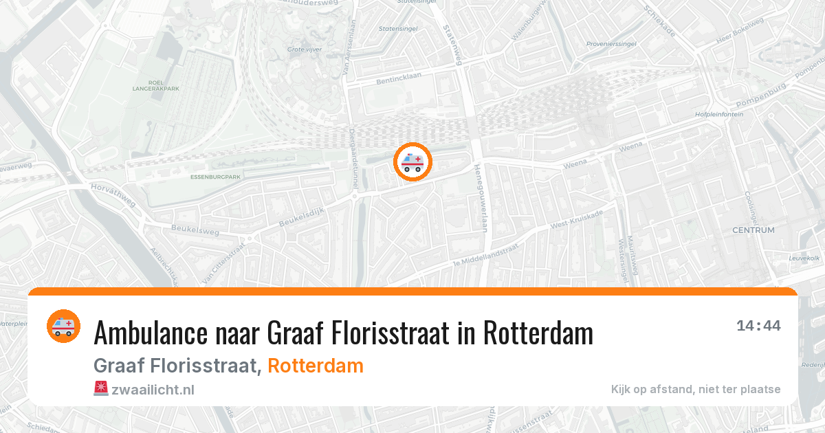 Ambulance naar Graaf Florisstraat in Rotterdam — 2 aug 2026