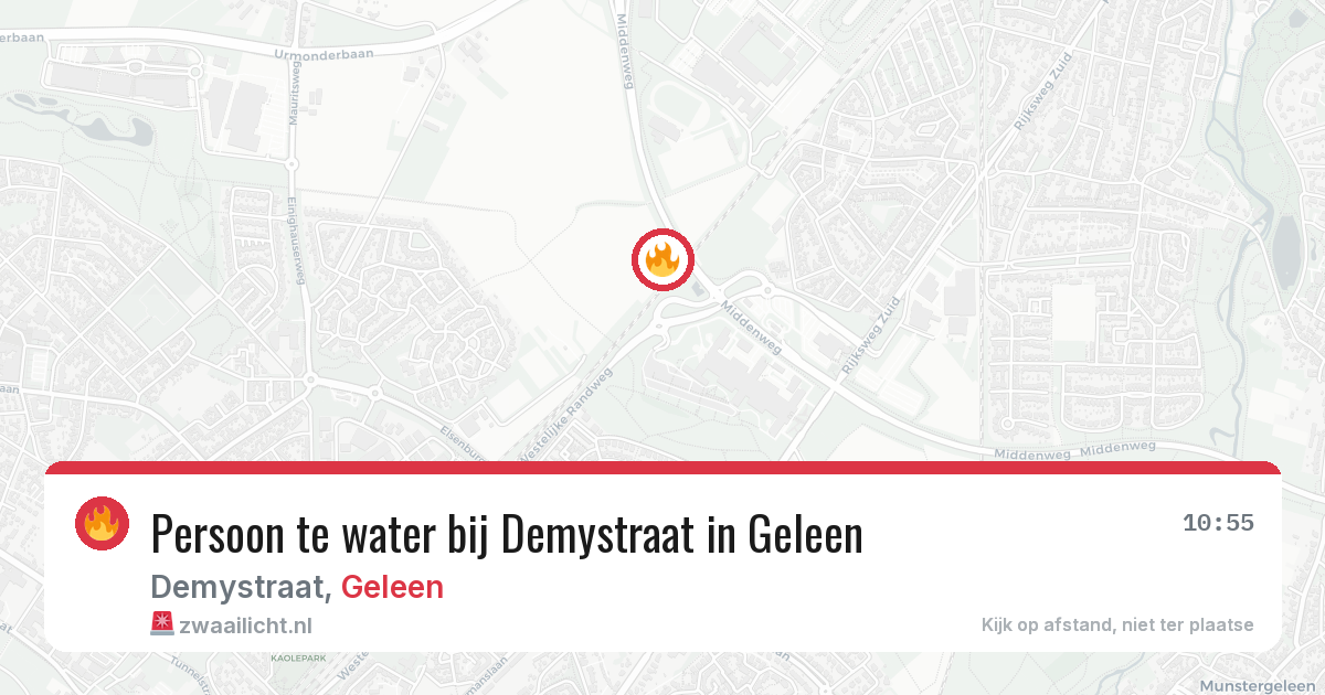 Persoon te water bij Demystraat in Geleen — 30 jun 2026