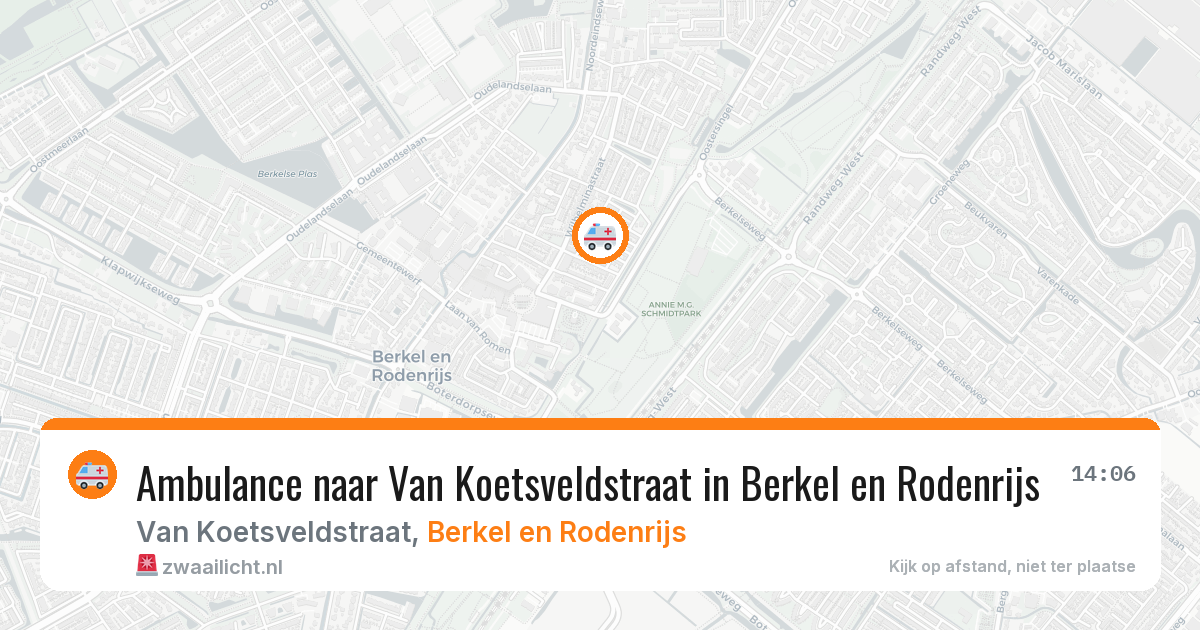 Ambulance naar Van Koetsveldstraat in Berkel en Rodenrijs — 31 jul 2026